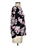 Jon & Anna Floral Tropical Black 3/4 Sleeve Blouse Size S - photo 4