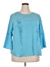 ELOQUII Blue 3/4 Sleeve Blouse Size 18 - photo 1