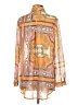 PrettyLittleThing 100% Polyester Paisley Orange Long Sleeve Blouse Size 0 - photo 2
