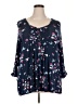 Kim Rogers Blue 3/4 Sleeve Blouse Size 2X - photo 1