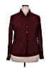 Laura Scott 100% Polyester Burgundy Long Sleeve Blouse Size 18 - photo 1