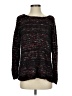 NY Collection Tweed Black Burgundy Pullover Sweater Size 2 - photo 1
