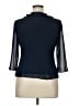Papell 100% Polyester Blue 3/4 Sleeve Blouse Size 14 (petite) - photo 2