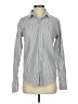 Theory Stripes Gray Long Sleeve Button-Down Shirt Size XS - photo 1
