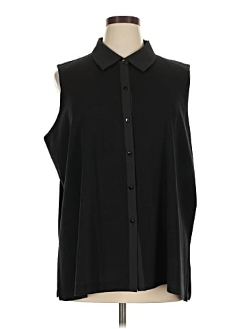 misook Sleeveless Button-Down Shirt (view 1)