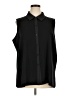 misook Black Sleeveless Button-Down Shirt Size 1X - photo 1