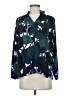 Ann Taylor 100% Polyester Print Blue Long Sleeve Blouse Size XS - photo 1