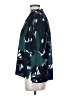 Ann Taylor 100% Polyester Print Blue Long Sleeve Blouse Size XS - photo 5