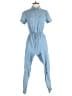Sincerely Jules 100% Cotton Solid Blue Jumpsuit Size S - photo 1