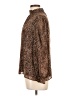 1.State 100% Polyester Animal Print Brown Long Sleeve Blouse Size L - photo 5