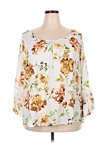 Unique Spectrum 3/4 Sleeve Blouse (view 1)