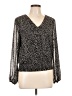 1.State 100% Polyester Black Long Sleeve Blouse Size L - photo 1