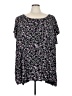 Torrid 100% Rayon Black Short Sleeve Blouse Size 5X Plus (6) - photo 1