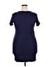 Open Edit Solid Blue Casual Dress Size XXL - photo 2