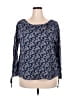 True Craft 100% Cotton Blue 3/4 Sleeve Blouse Size 2X - photo 1
