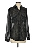 MNG Animal Print Black Long Sleeve Blouse Size S - photo 1