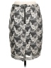 Lapis 100% Polyester Print Gray Formal Skirt Size L - photo 2