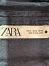 Zara Black Blue Long Sleeve Button-Down Shirt Size XL - photo 7