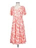 Assorted Brands Print Orange Casual Dress Size S - photo 1