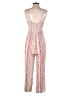 Blu Pepper 100% Rayon Stripes Pink Jumpsuit Size M - photo 2