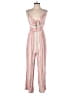 Blu Pepper 100% Rayon Stripes Pink Jumpsuit Size M - photo 1