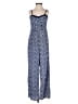 Xhilaration 100% Polyester Graphic Blue Jumpsuit Size XS - photo 1