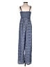 Xhilaration 100% Polyester Graphic Blue Jumpsuit Size XS - photo 2