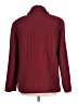 Portrait 100% Polyester Argyle Burgundy Coat Size L - photo 2