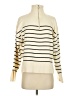 Unbranded 100% Polyester Stripes Ivory Turtleneck Sweater Size S - photo 1