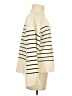 Unbranded 100% Polyester Stripes Ivory Turtleneck Sweater Size S - photo 4