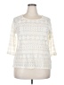 Eyeshadow Ivory 3/4 Sleeve Top Size 2X - photo 1