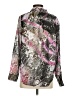 Quintessential 100% Polyester Animal Print Silver Long Sleeve Blouse Size S - photo 2