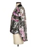 Quintessential 100% Polyester Animal Print Silver Long Sleeve Blouse Size S - photo 5