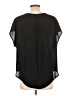 Lush 100% Polyester Black Short Sleeve Blouse Size L - photo 2