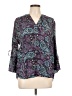 41Hawthorn 100% Polyester Paisley Purple 3/4 Sleeve Blouse Size L - photo 1