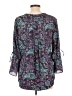 41Hawthorn 100% Polyester Paisley Purple 3/4 Sleeve Blouse Size L - photo 2