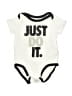 Nike 100% Cotton Graphic Ivory Short Sleeve Onesie 3-6 MO / 6 MO - photo 1
