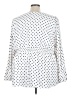Torrid 100% Polyester Polka Dots White 3/4 Sleeve Blouse Size 4X Plus (4) - photo 2