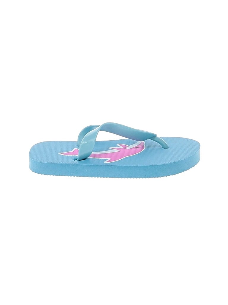 Pre-owned Assorted Brands Kids' Flip Flops In Blue
