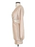 Main Strip Metallic Tan Cocktail Dress Size S - photo 5