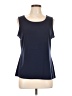 IMAN Blue Sleeveless Top Size L - photo 1
