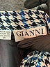 Gianni Houndstooth Blue Formal Skirt Size 14 - photo 4