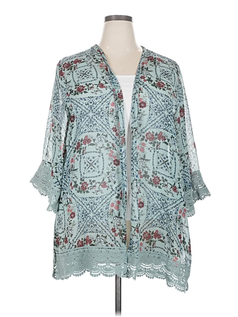 Pre-owned Mason & Belle 3/4 Sleeve Blouse In Blue