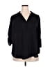 Torrid 100% Polyester Black 3/4 Sleeve Blouse Size 2X Plus (2) - photo 1