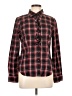 Talbots Plaid Red Long Sleeve Blouse Size 10 - photo 1