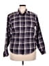 Koret Plaid Purple Long Sleeve Button-Down Shirt Size XXL (estimated) - photo 1