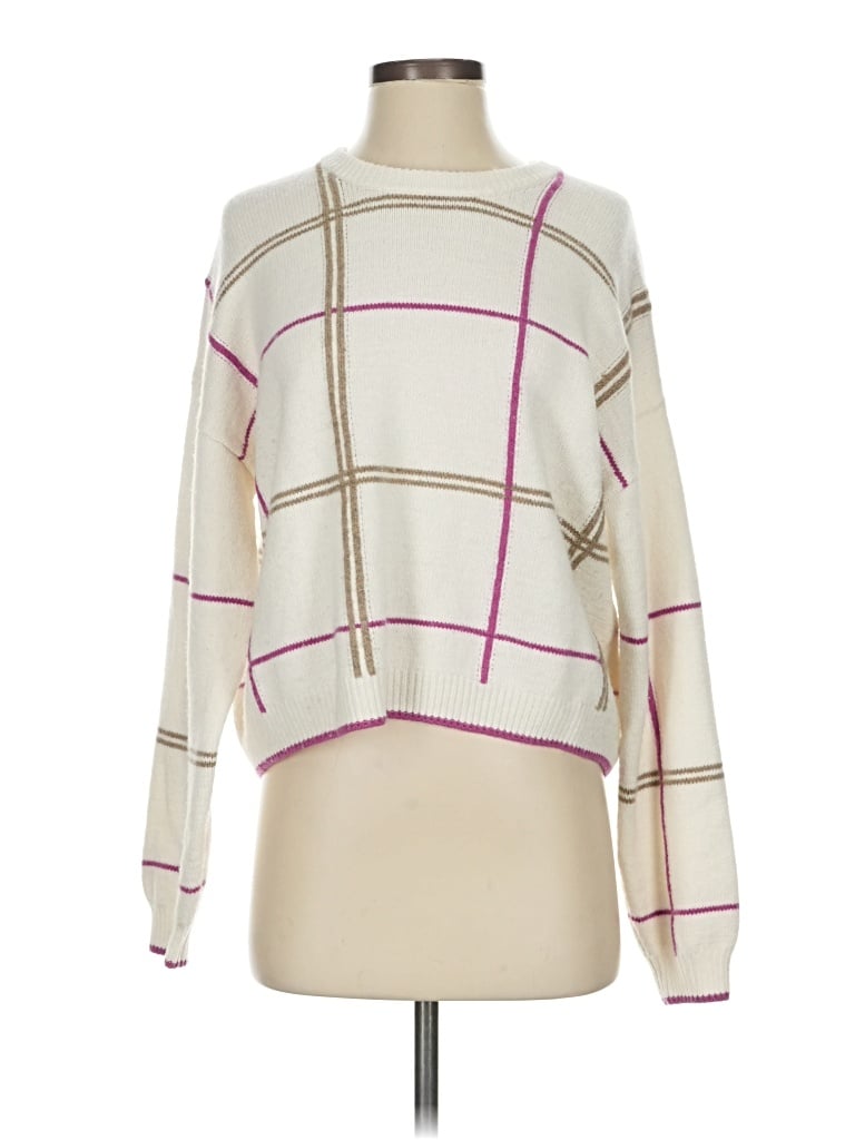 Pre-owned Splendid Pullover Sweater In White