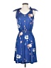 Unbranded Floral Blue Casual Dress Size S - photo 1