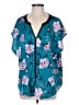 Torrid 100% Polyester Teal Short Sleeve Blouse Size Med Plus (00) - photo 1
