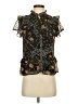 Walter Baker 100% Polyester Floral Black Short Sleeve Blouse Size XS - photo 1